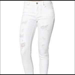 BULL HEAD BLACK *white ripped denim